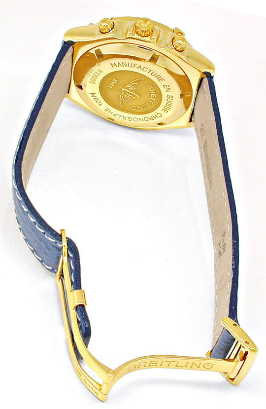 Original-Foto 3, BREITLING CROSSWIND GELBGOLD FALTSCHLIESSE GEPRÜFT NEUZ