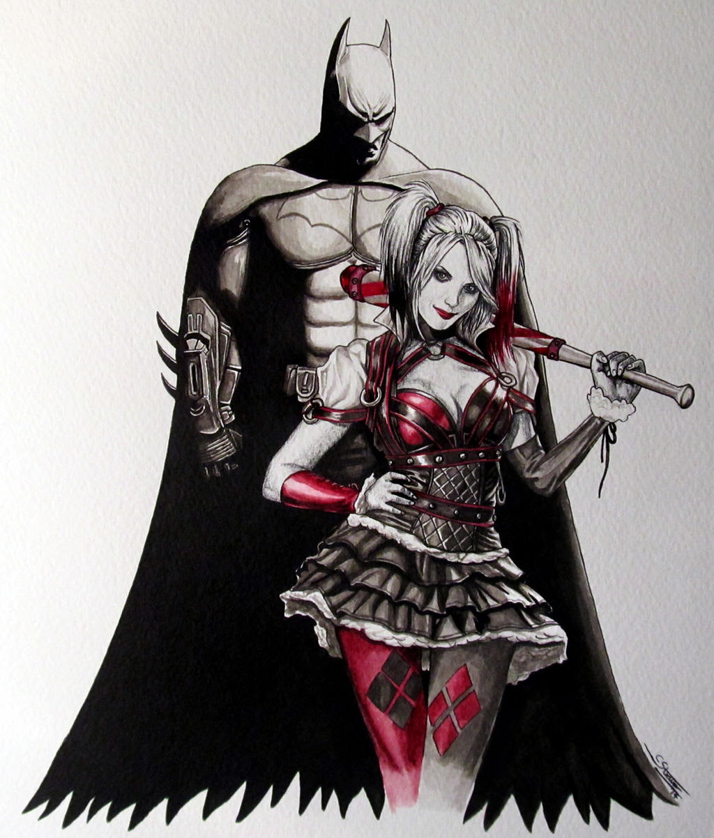 Batman and Harley Quinn Painting by LethalChris on DeviantArt