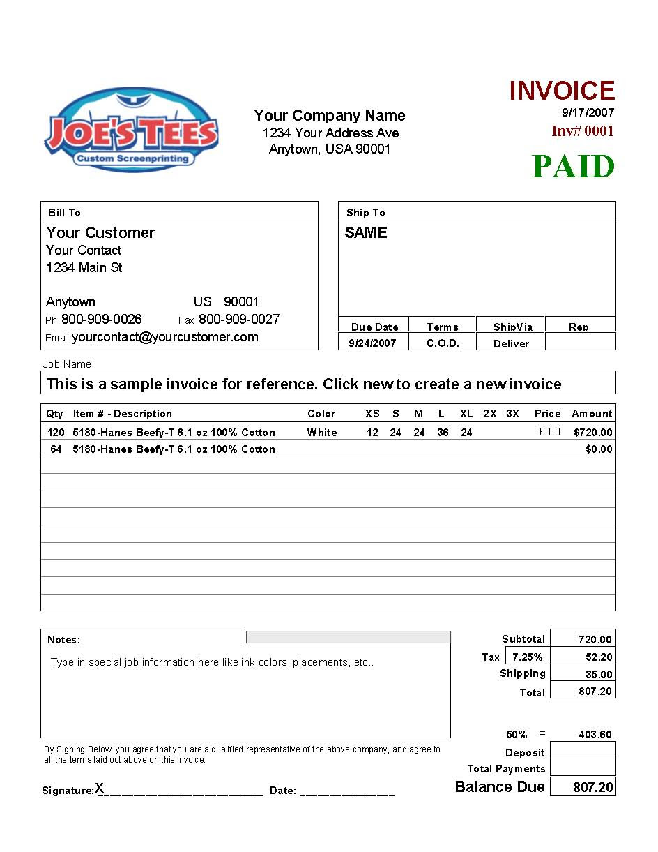 Invoice Form