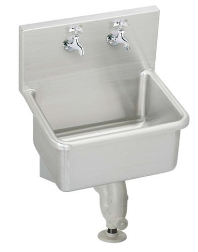 Elkay ESS2118C Universal Wall Mount Service Sink Package with Cross Faucet