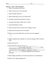 worksheet this nye genes in teacher worksheet nye bill  nye video  worksheet genes video bill  bill