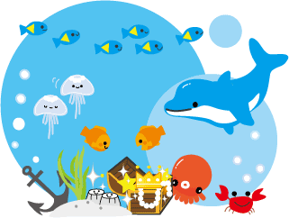 海の宝箱 無料イラストフリー素材