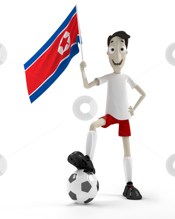 the north korean flag. #100741766 North Korean soccer