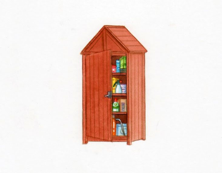 Cabane outils de jardin
