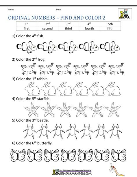 We are probably most familiar with using . ordinal position worksheets for kindergarten kindergarten worksheets