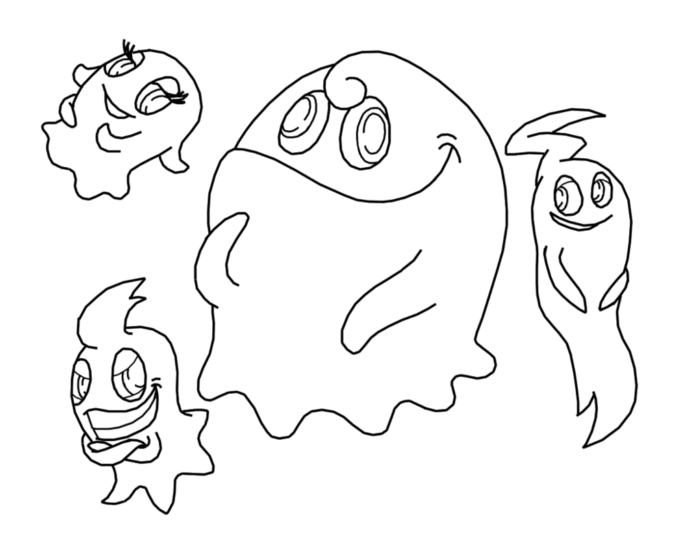 Pacman coloring pages to download and print for free