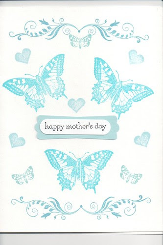 Day 122:  Blue Butterfly Mother's Day Card