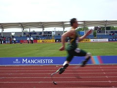 Fastest man in the world on no legs.