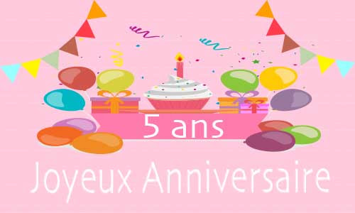 Carte Anniversaire Enfant 5 Ans Virtuelle Gratuite A Imprimer Page 2 De 3