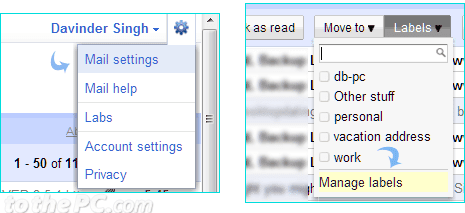 Create & assign Label to Gmail messages