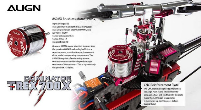 RC Helicopter Super Combo Align TREX 700X Dominator 1