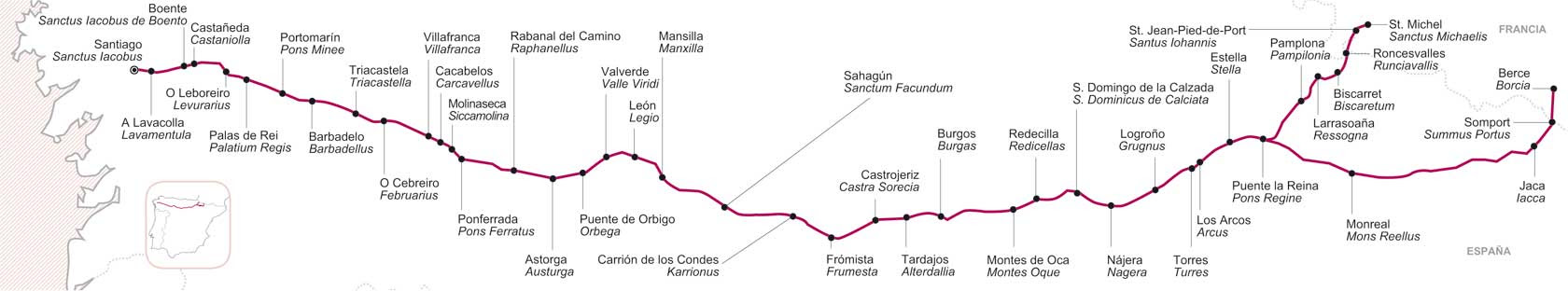 Resultado de imagen de códice calixtino libro del peregrino ETAPAS