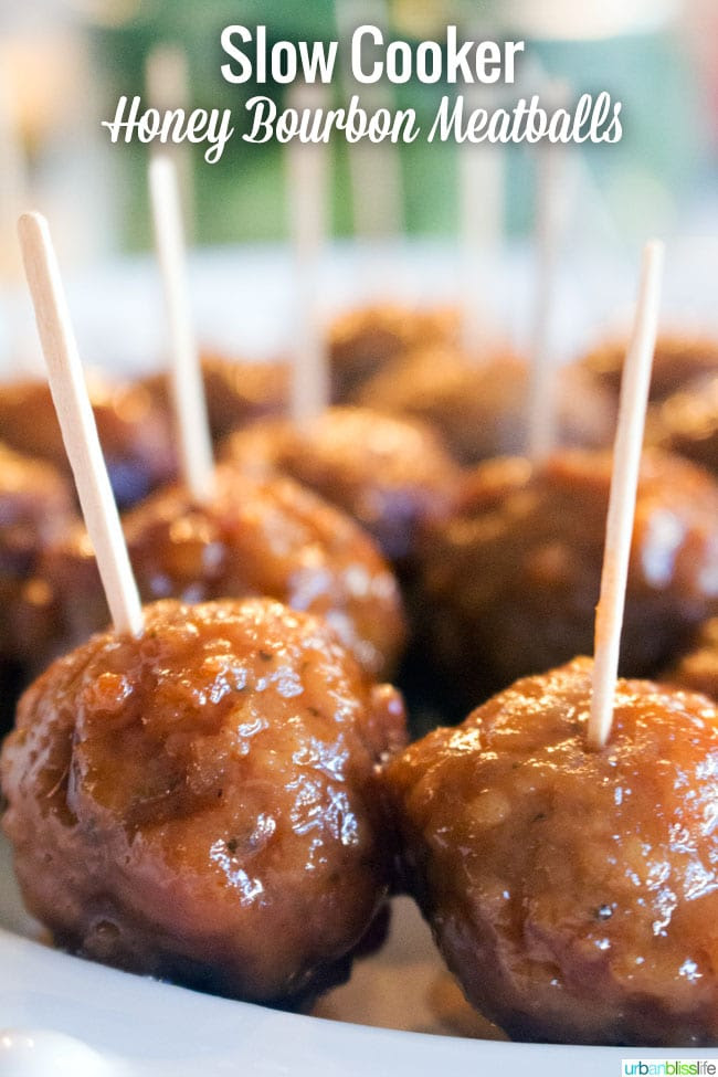 Easy Delicious Slow Cooker Honey Bourbon Meatballs