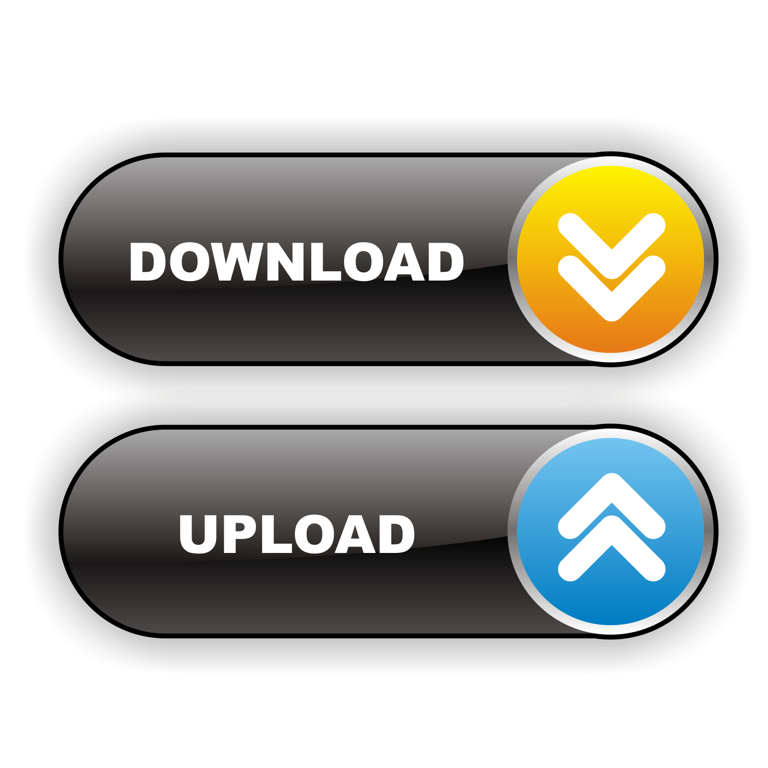 Download Vector for free use: Download and upload buttons