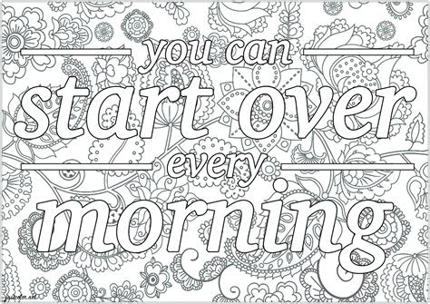  20 free printable printable adult coloring pages quotes