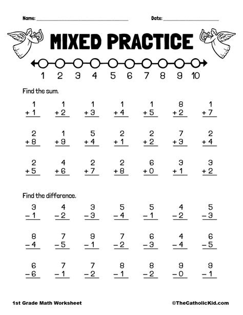  printable math worksheets for 1st graders