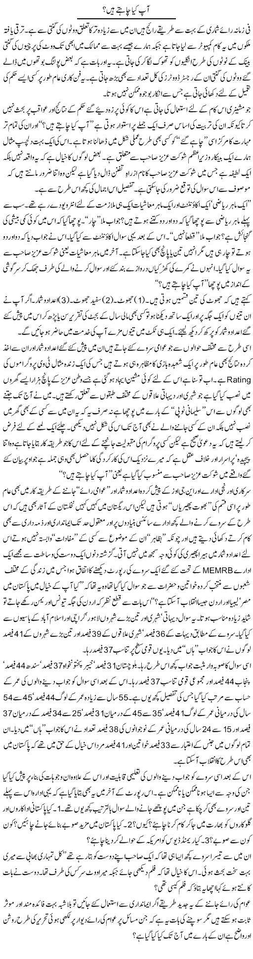 Vote System Express Column Amjad Islam 20 March 2011