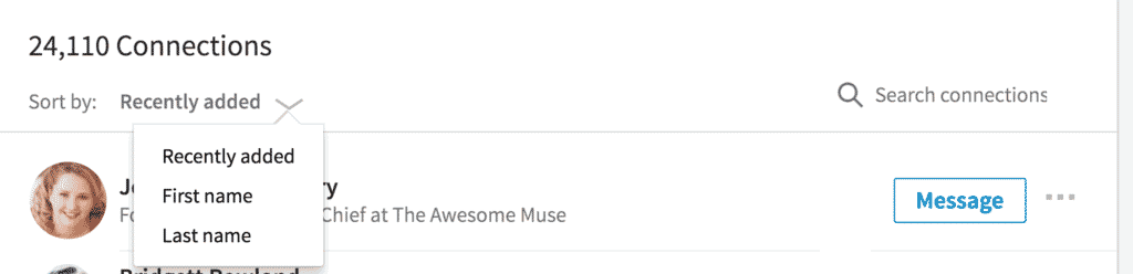 here are a number of filters you can use, though again, with a large network these are of little use.