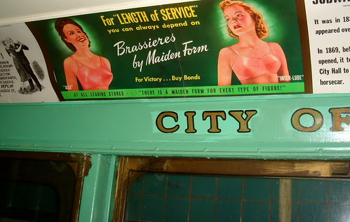 Ads in old subway cars