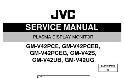 Download PDF Online jvc gm v42pce gm v42s gm v42ub gm v42ug plasma display monitor service manual download Free Kindle Books PDF