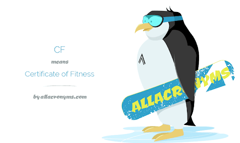 Certificate Of Fitness Cf