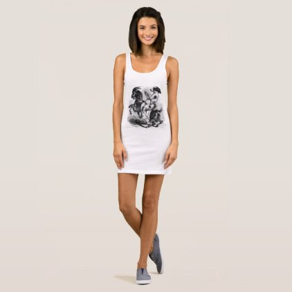 Dog Ride a Goat Sleeveless Dress
