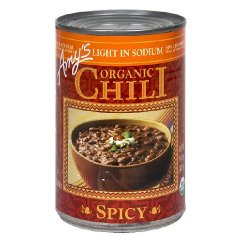 Amy's Light in Sodium Organic Spicy Chili, 14.7-Ounce Cans (Pack of 12)