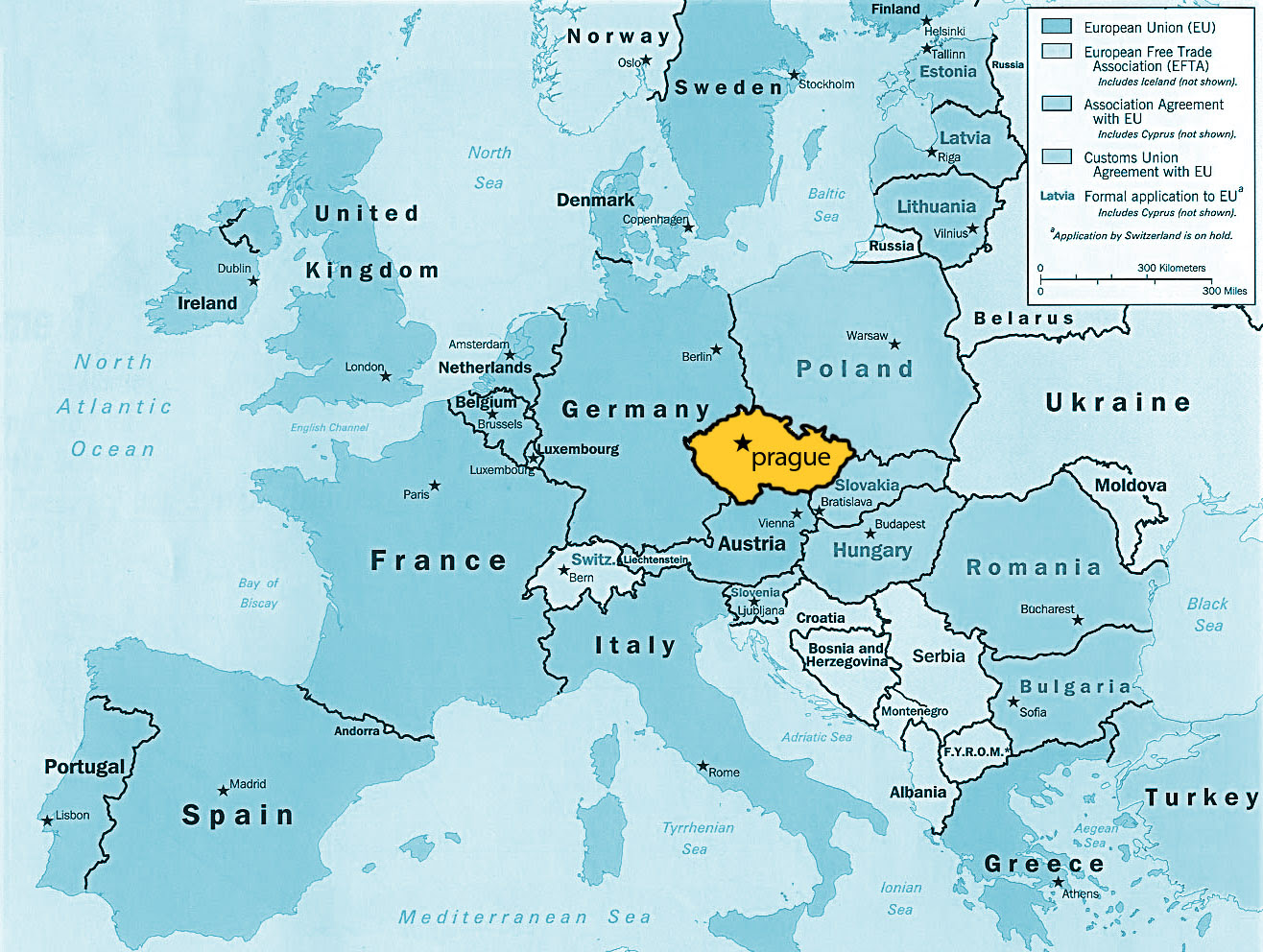 Prague On A World Map Where Is Prague On A Map Of Europe | Campus Map