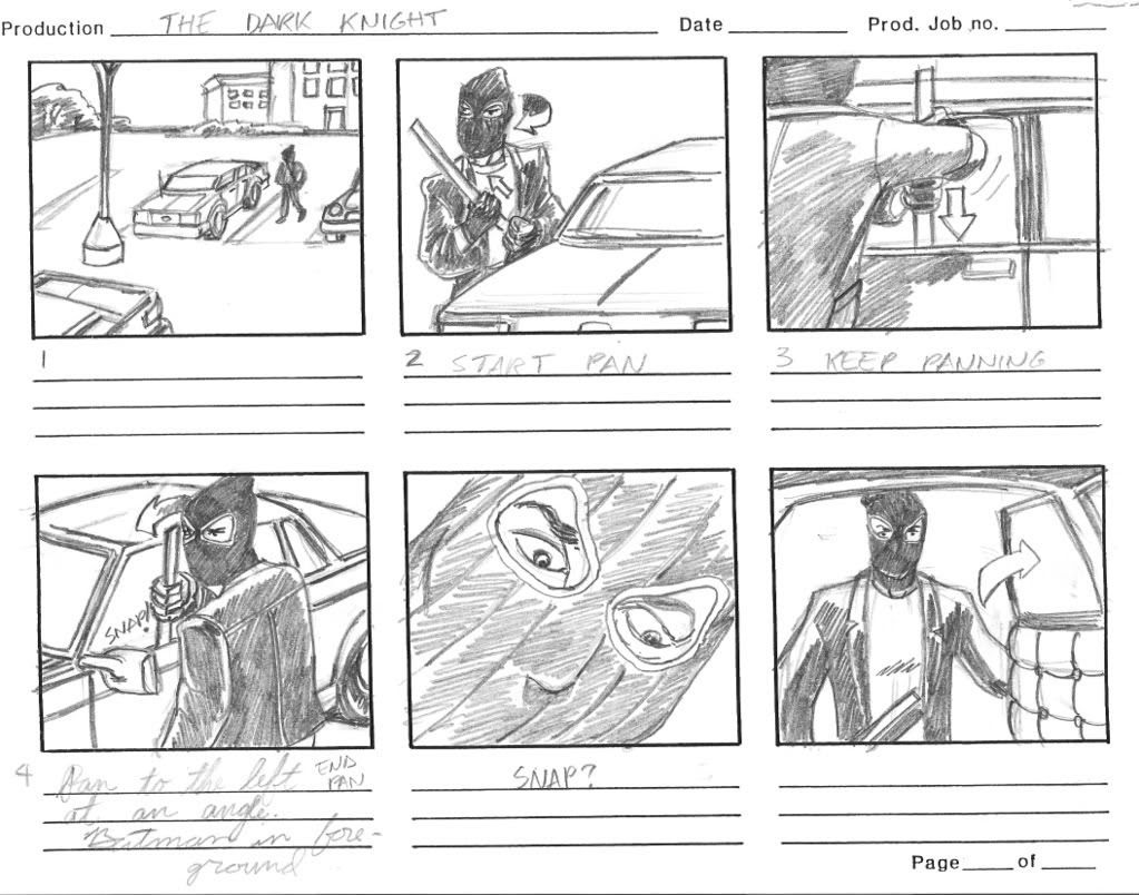 The Dark Knight - Storyboards