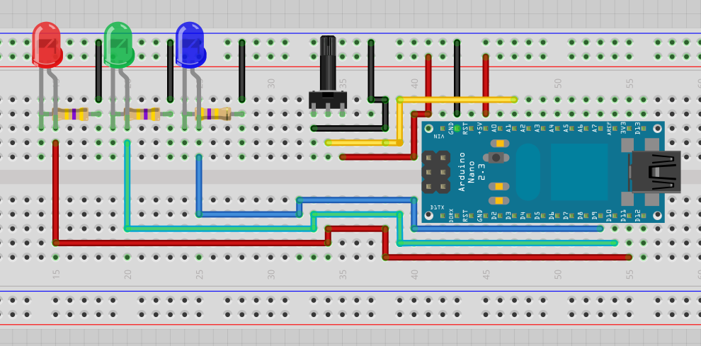 Speed Controlled RGB LED Array