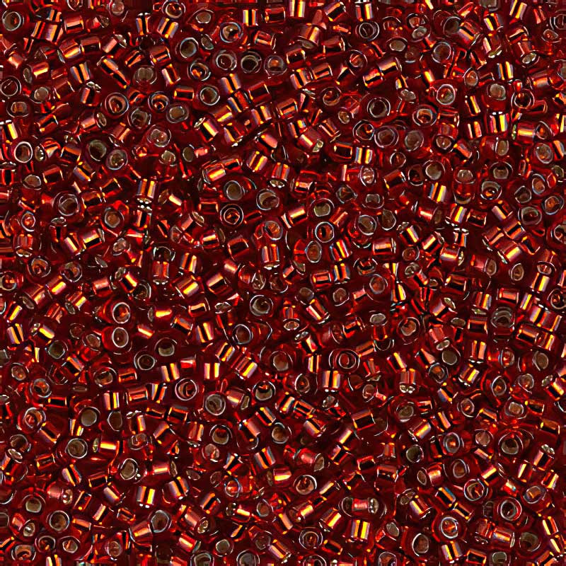db0603 Delicas - 11/0 Japanese Cylinders - Silver Lined Burnt Orange (7.5 g)
