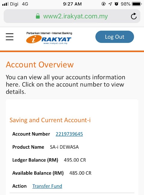 e statement bank rakyat login