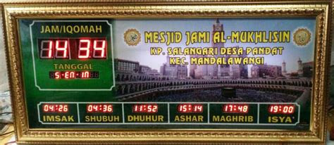 jam sholat abadi masjid jami al mukhlisin mandalawangi banten