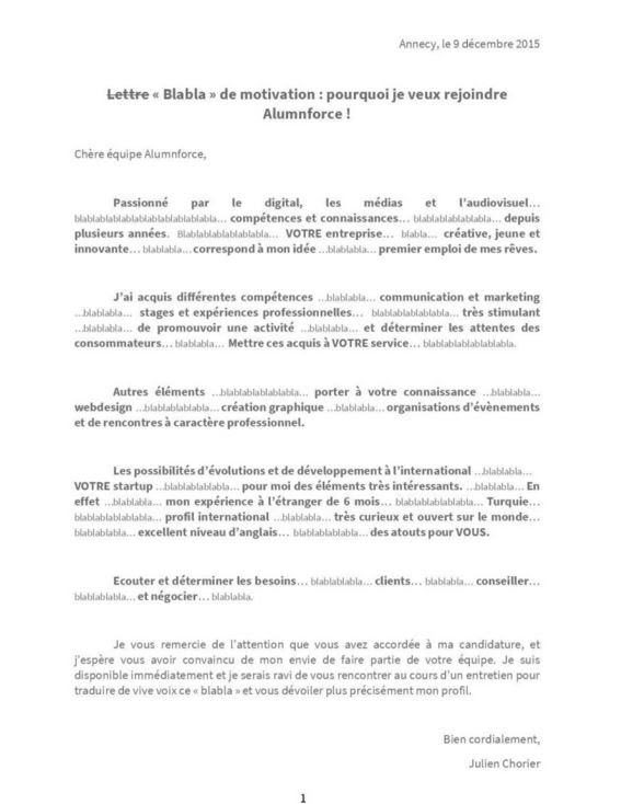 modele lettre de motivation jeune diplome