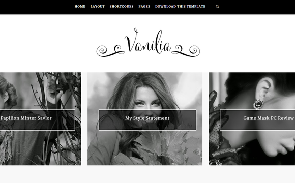 Vanilia Blogger Template