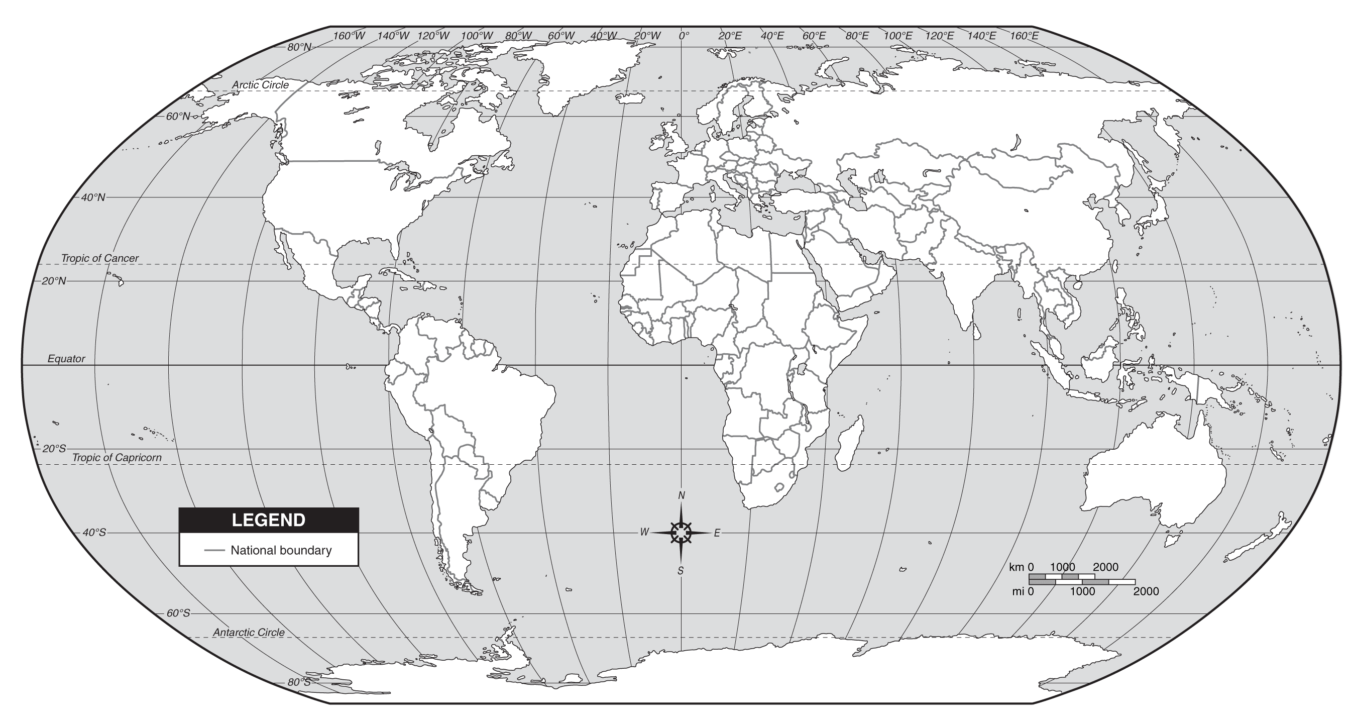 Map Of The World With Country Borders World Country Borders Map • Mapsof.net