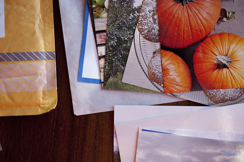 postcards, wrapping