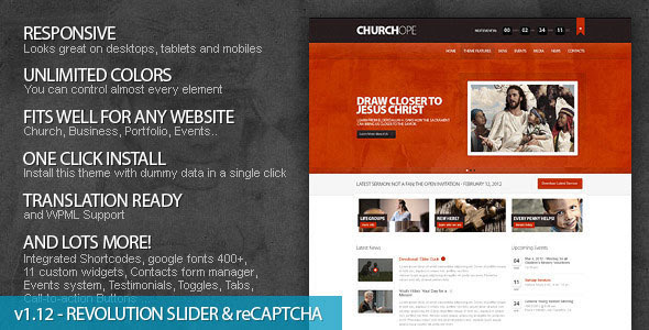 ChurcHope v2.1 - Responsive WordPress Theme