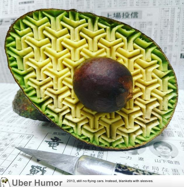 when you have an avacado and a new x-acto knife  Funny Pictures 