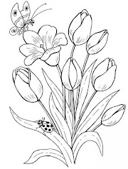 84+ Sketsa Bunga Tulip