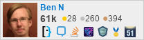 combined Stack Exchange profile for Ben N