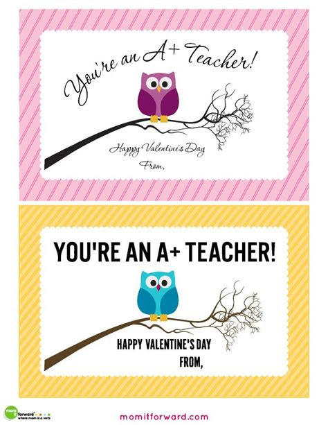  printable valentine cards for teachers printable card free