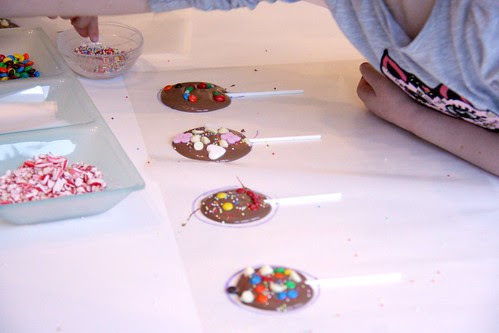 chocolate lollipops