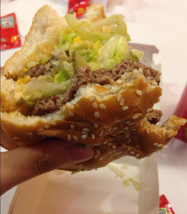 You should eat your burgers upside down to help keep it all together.