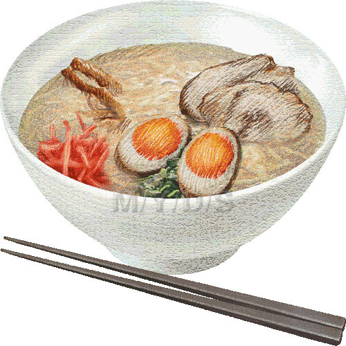 豚骨ラーメン 叉焼 煮卵 メンマ のイラスト 条件付フリー素材集