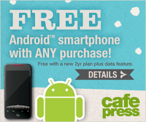 Free Phone promo from CafePress