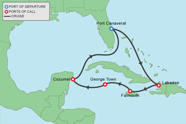 Royal Caribbean Western Caribbean Cruise Map
