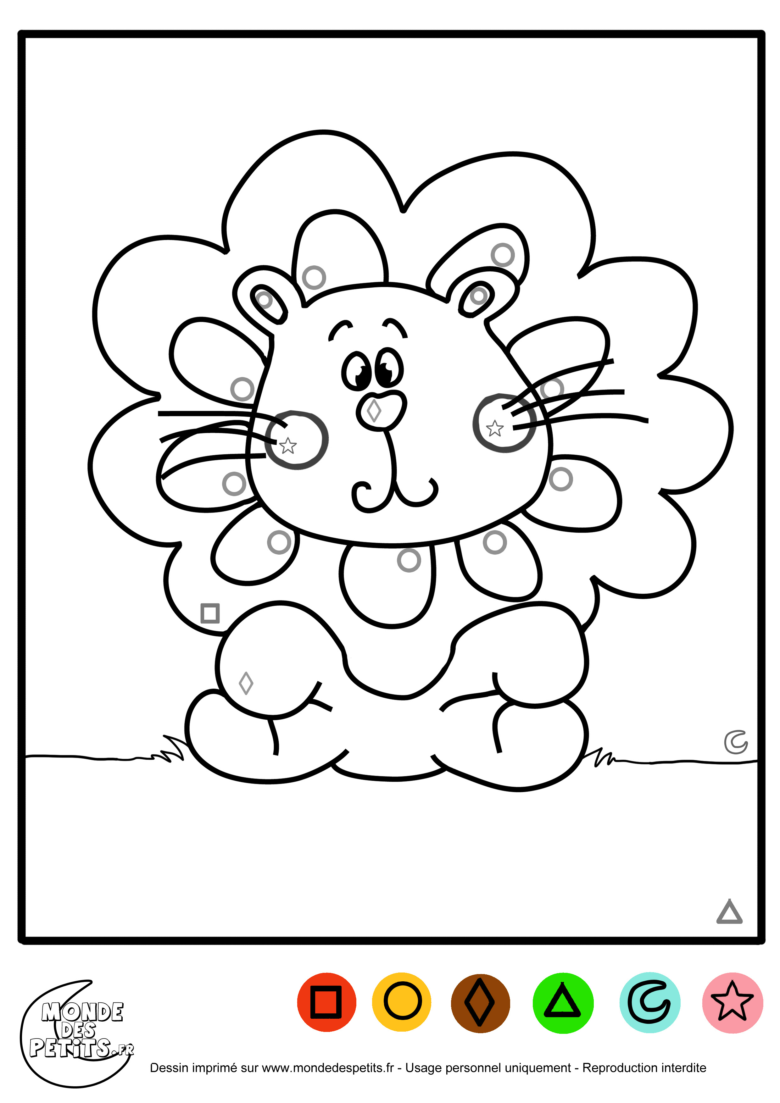 Coloriage magique apprendre avec les formes Coloriage magique Pour les petits