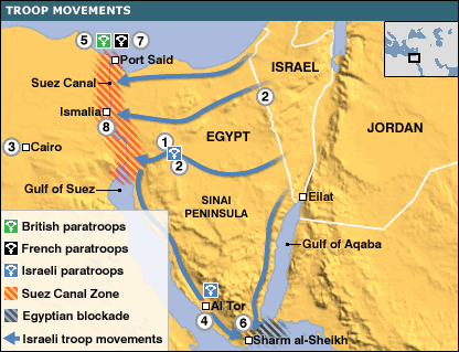 BBC NEWS  Middle East  The Suez Crisis: Key maps