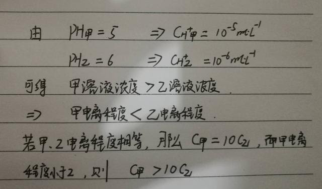 高中化學之ph值相差1的兩弱酸稀溶液相關計算問題解析 每日頭條